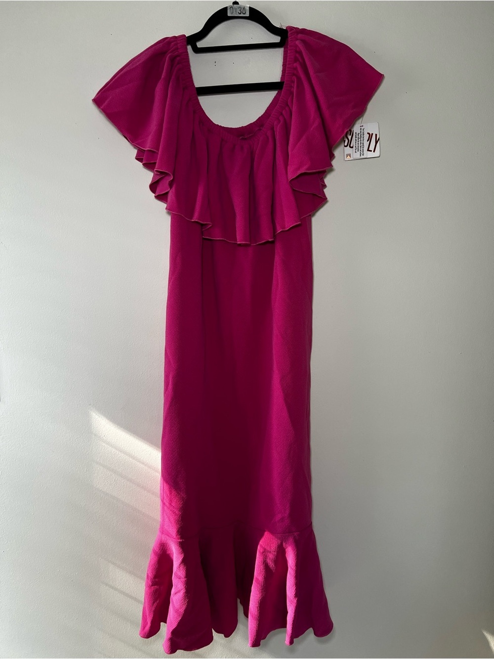 LuLaRoe Cici Bright Magenta Ruffle Dress